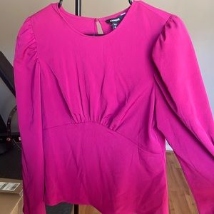 Dark Pink Express long sleeve. Brand new, never worn with tags on.